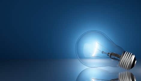 Glowing light bulb Glowing light bulb