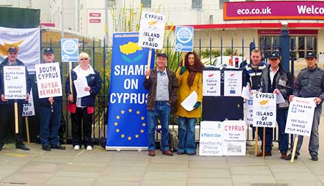 Protest outside 'A Place in the Sun' overseas property exhibition