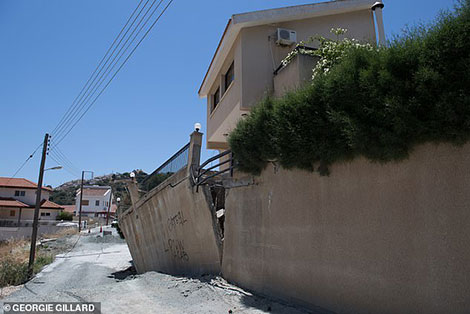 Already 17 families have been evicted in Pissouri Village, where at least 70 houses are collapsing