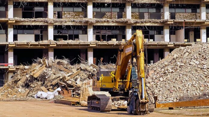 demolished building