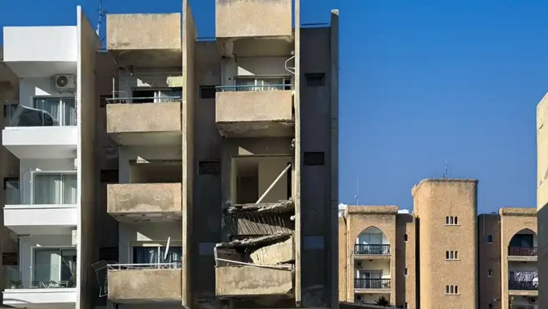 Balcony collapse in Limassol tourist area